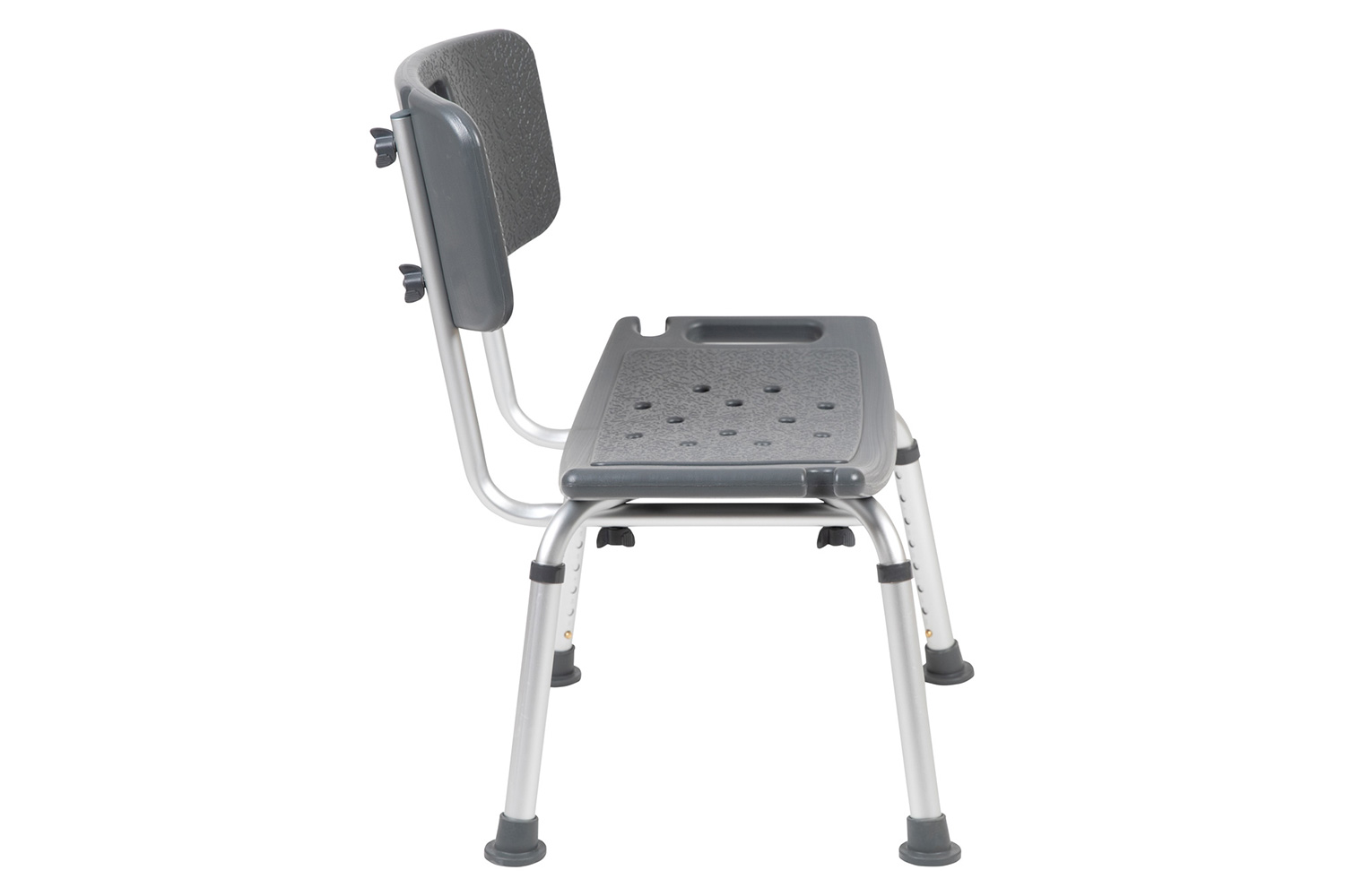 BLNK HERCULES Series Medical Adjustable Bath and Shower Chair with Back - Gray