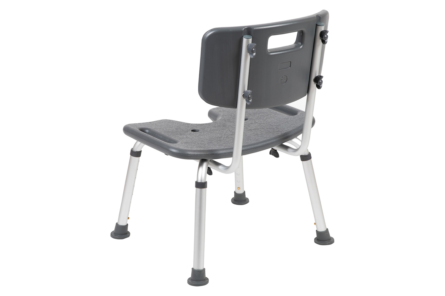 BLNK HERCULES Series Medical Adjustable Bath and Shower Chair with U-Shaped Cutout - Gray