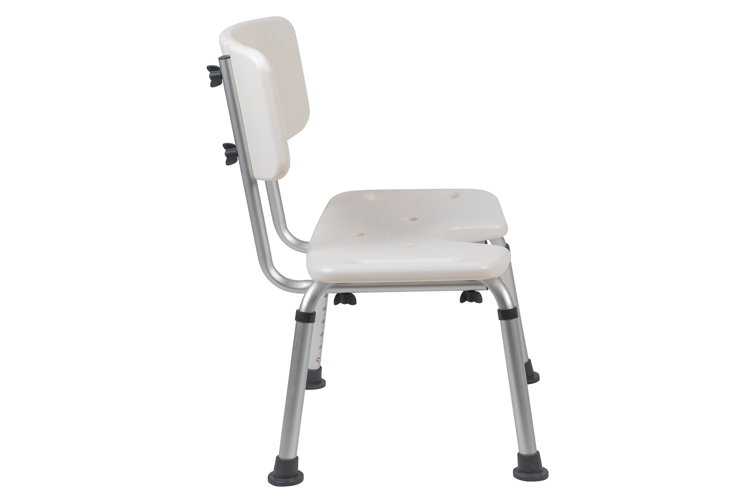 BLNK HERCULES Series Medical Adjustable Bath and Shower Chair with U-Shaped Cutout - White