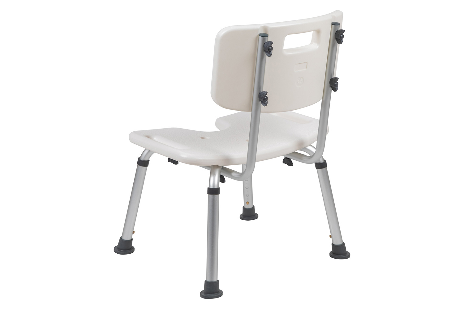 BLNK HERCULES Series Medical Adjustable Bath and Shower Chair with U-Shaped Cutout - White