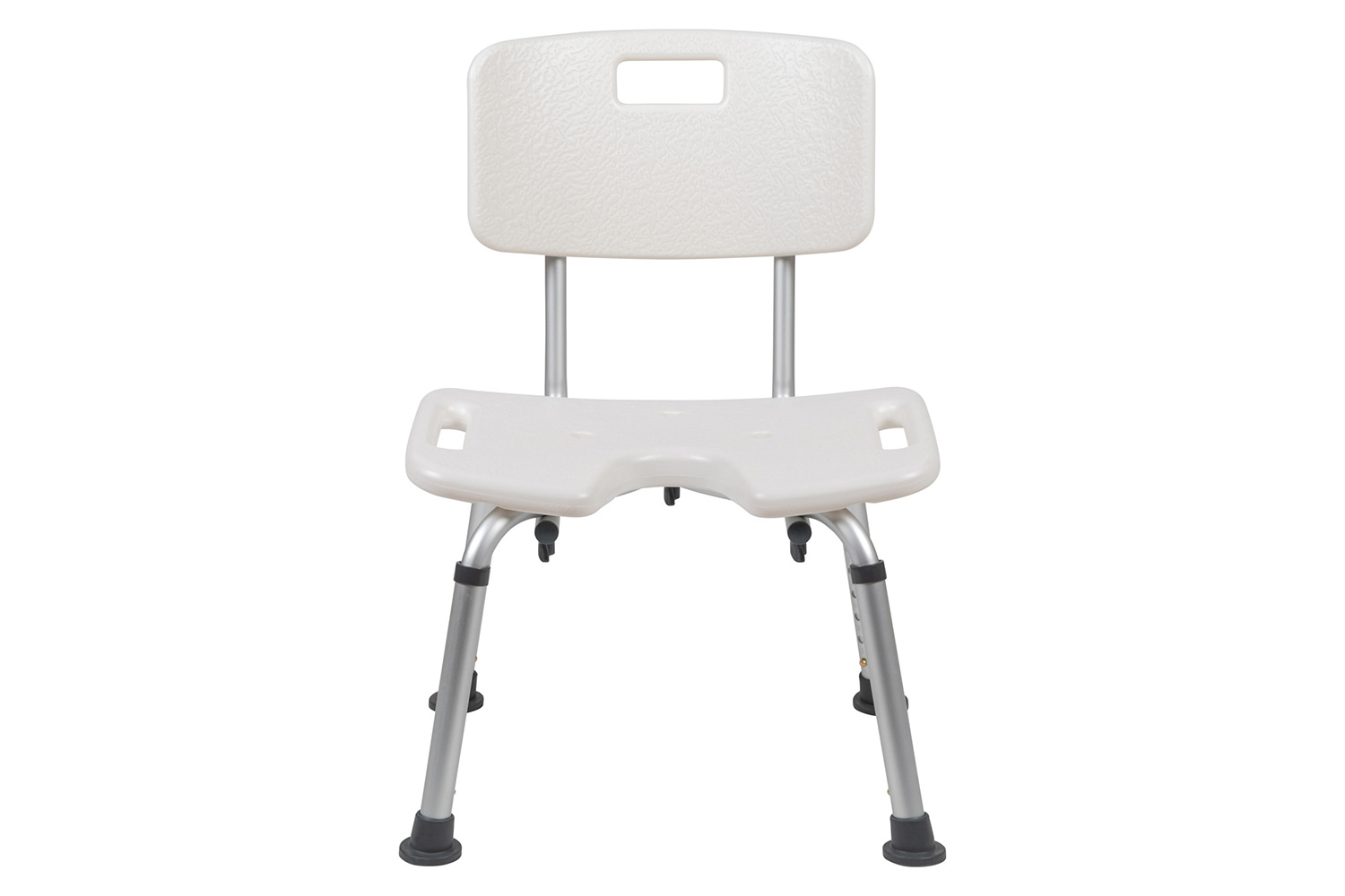 BLNK HERCULES Series Medical Adjustable Bath and Shower Chair with U-Shaped Cutout - White