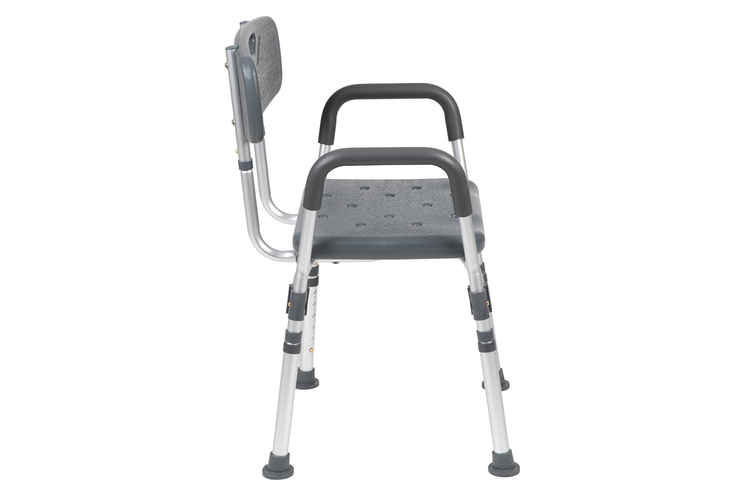 BLNK HERCULES Series Medical Adjustable Bath and Shower Chair with Quick Release Back and Arms - Gray