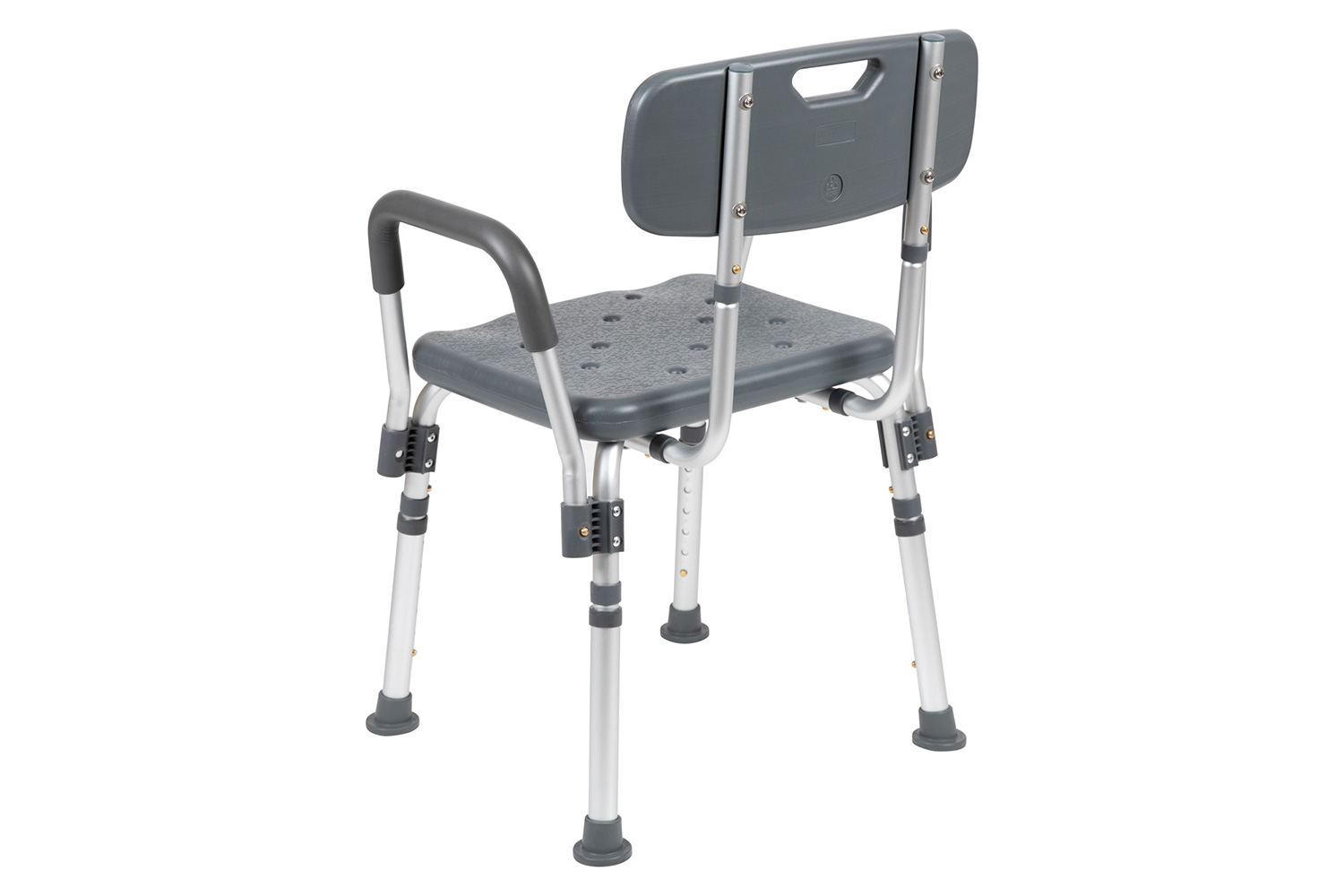 BLNK HERCULES Series Medical Adjustable Bath and Shower Chair with Quick Release Back and Arms - Gray