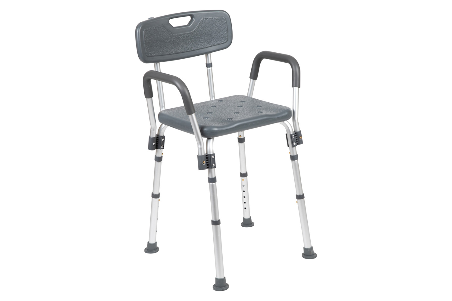 BLNK HERCULES Series Medical Adjustable Bath and Shower Chair with Quick Release Back and Arms - Gray