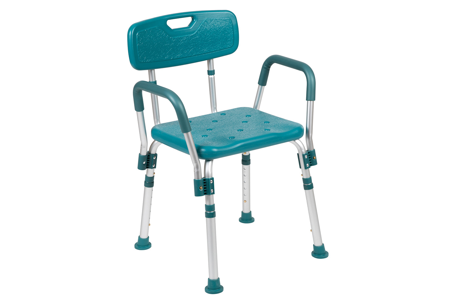 BLNK HERCULES Series Medical Adjustable Bath and Shower Chair with Quick Release Back and Arms - Teal