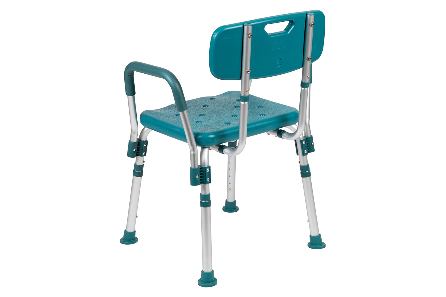 BLNK HERCULES Series Medical Adjustable Bath and Shower Chair with Quick Release Back and Arms - Teal