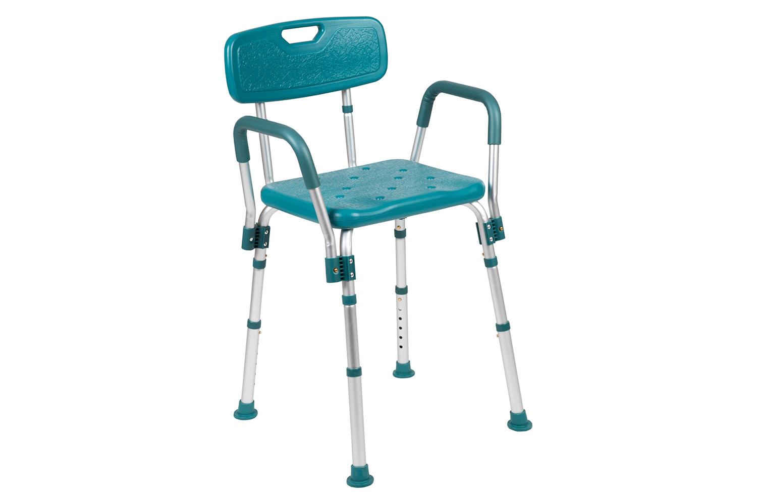 BLNK HERCULES Series Medical Adjustable Bath and Shower Chair with Quick Release Back and Arms - Teal