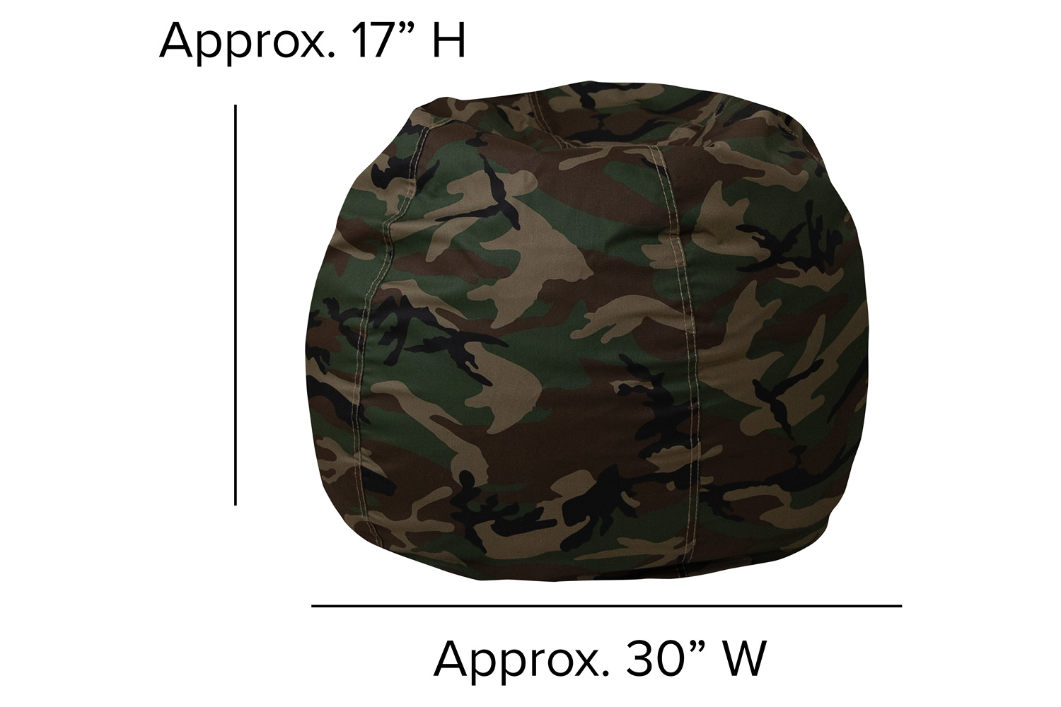 BLNK Dillon Small Refillable Bean Bag Chair for Kids and Teens - Camouflage