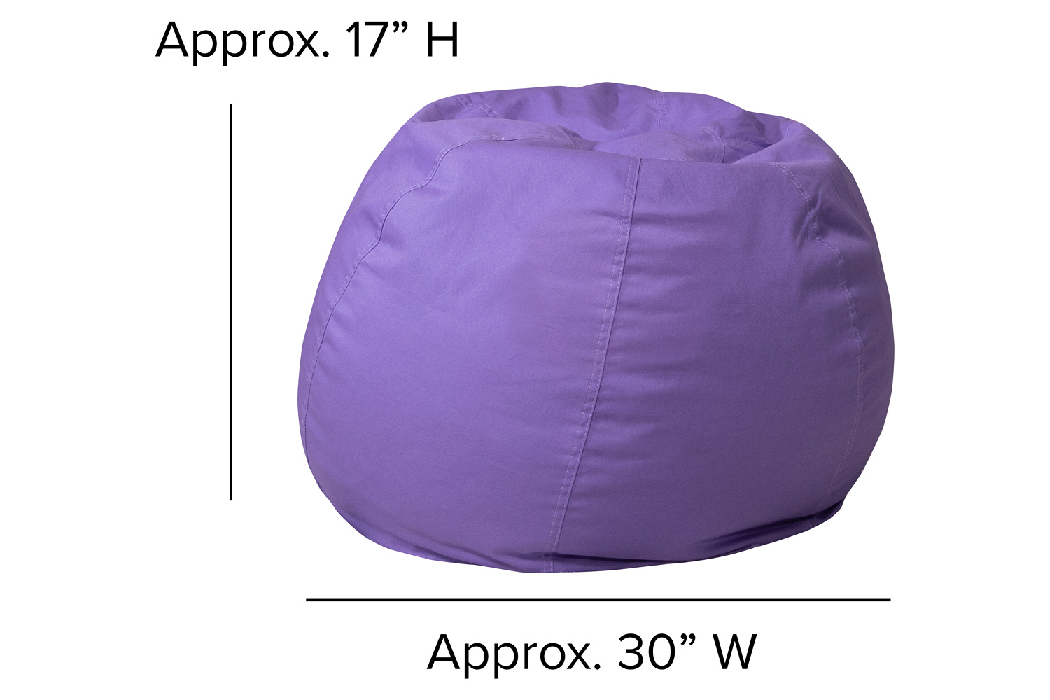 BLNK Dillon Small Refillable Bean Bag Chair for Kids and Teens - Solid Purple