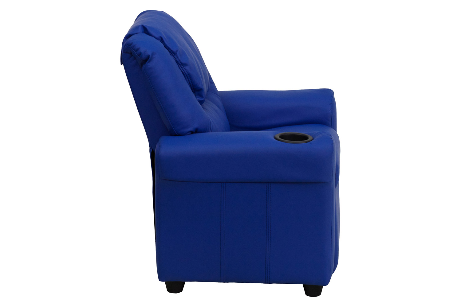 BLNK Vana Vinyl Contemporary Kids Recliner with Cup Holder and Headrest - Blue