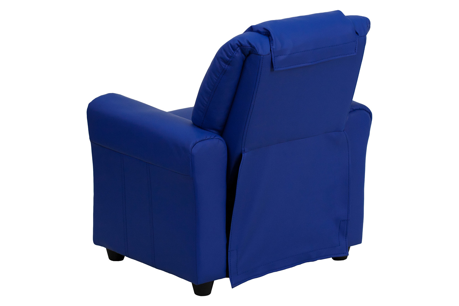 BLNK Vana Vinyl Contemporary Kids Recliner with Cup Holder and Headrest - Blue