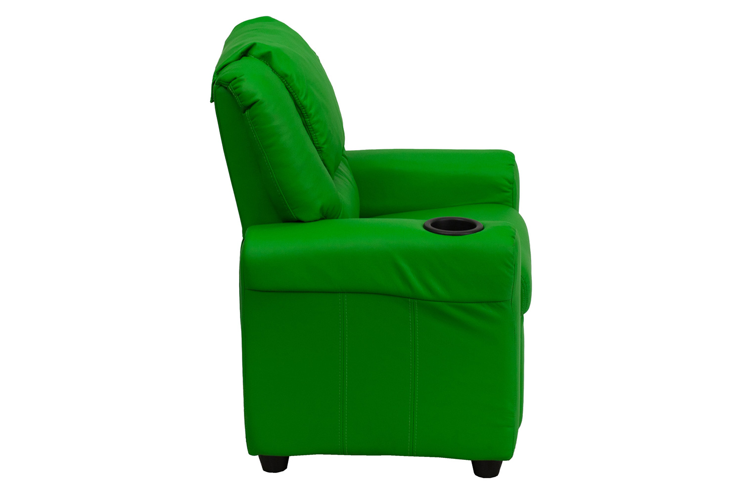 BLNK Vana Vinyl Contemporary Kids Recliner with Cup Holder and Headrest - Green