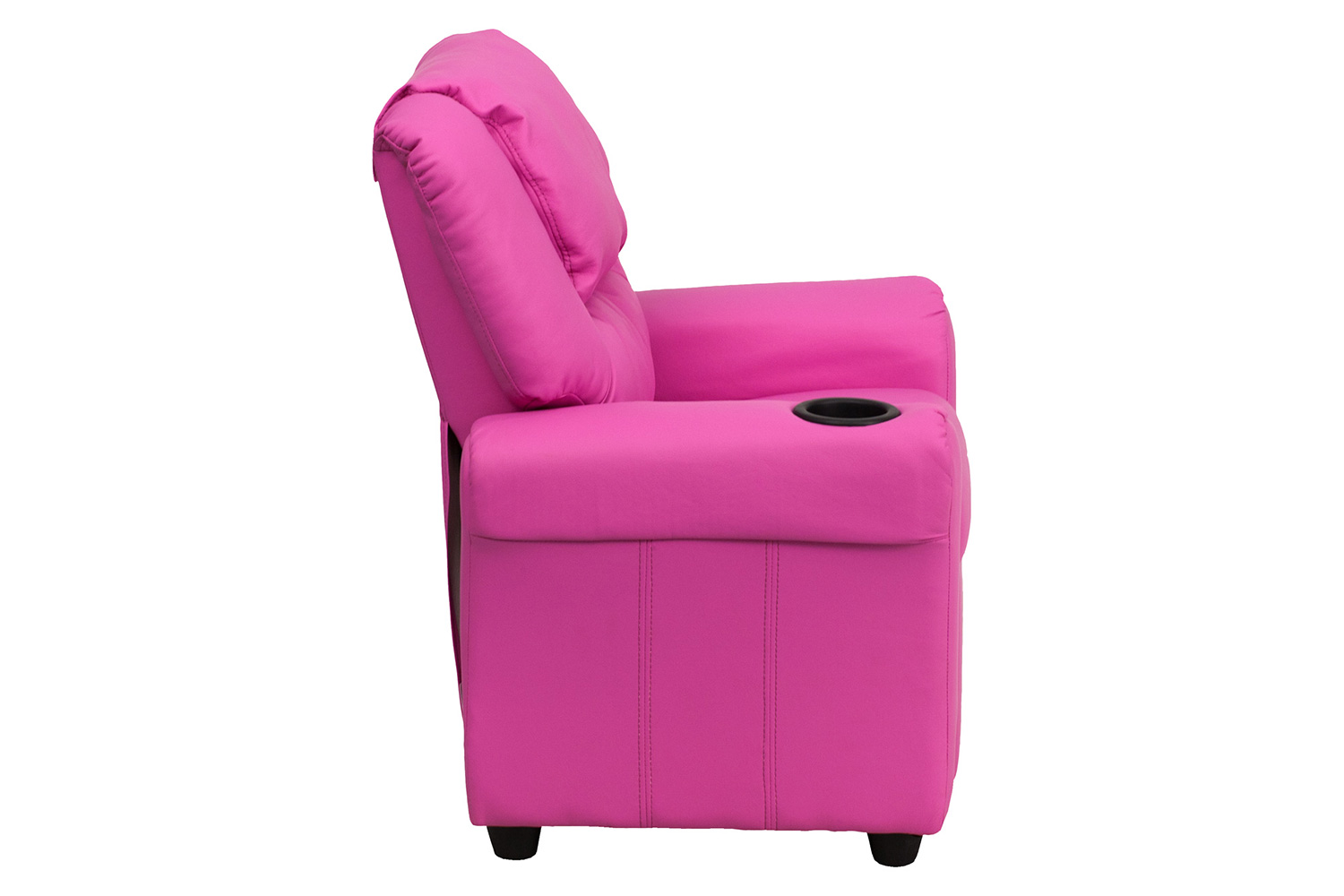 BLNK Vana Vinyl Contemporary Kids Recliner with Cup Holder and Headrest - Hot Pink