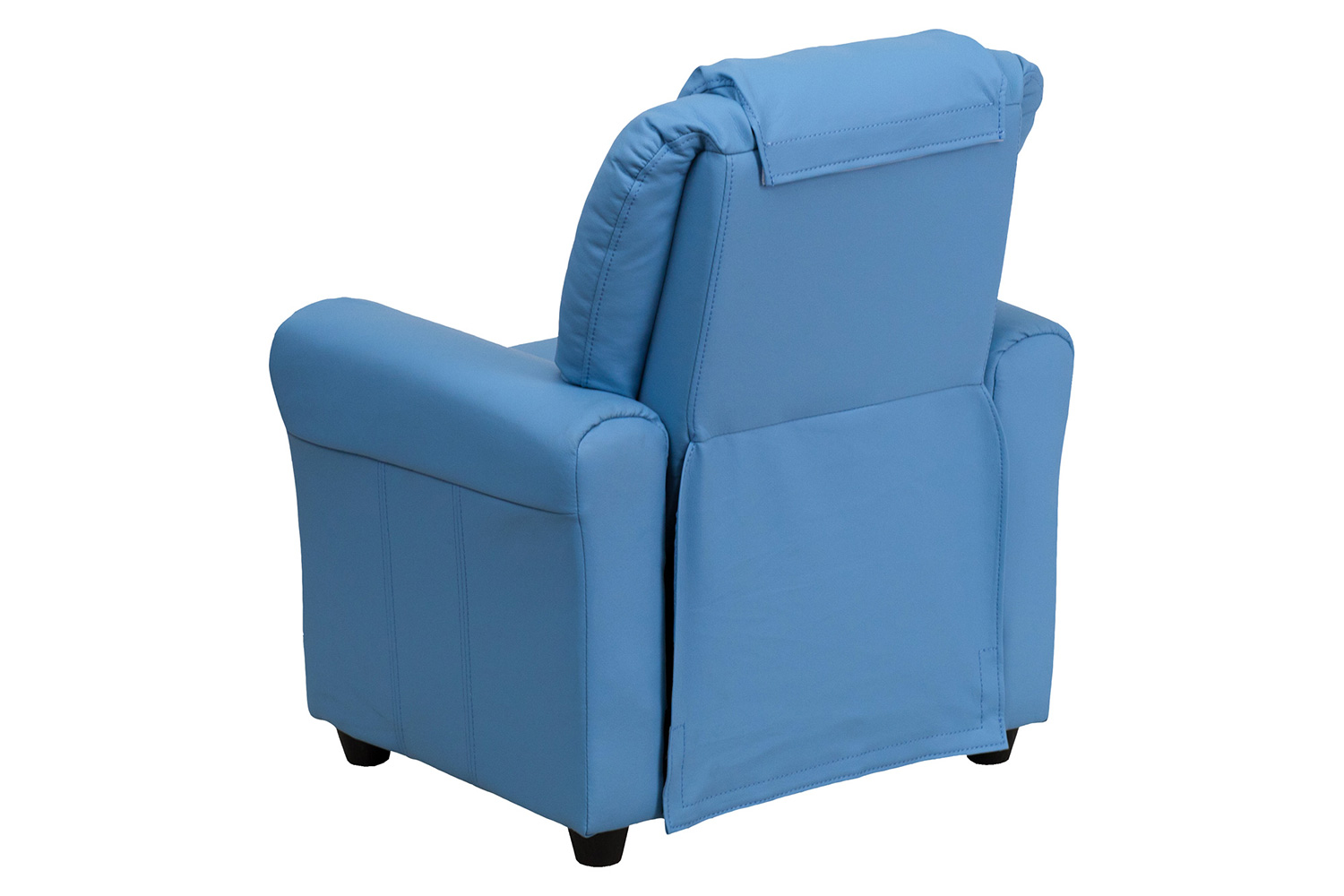 BLNK Vana Vinyl Contemporary Kids Recliner with Cup Holder and Headrest - Light Blue