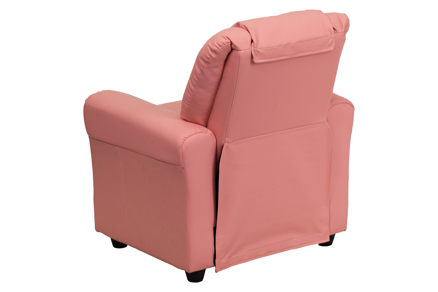 BLNK Vana Vinyl Contemporary Kids Recliner with Cup Holder and Headrest - Pink