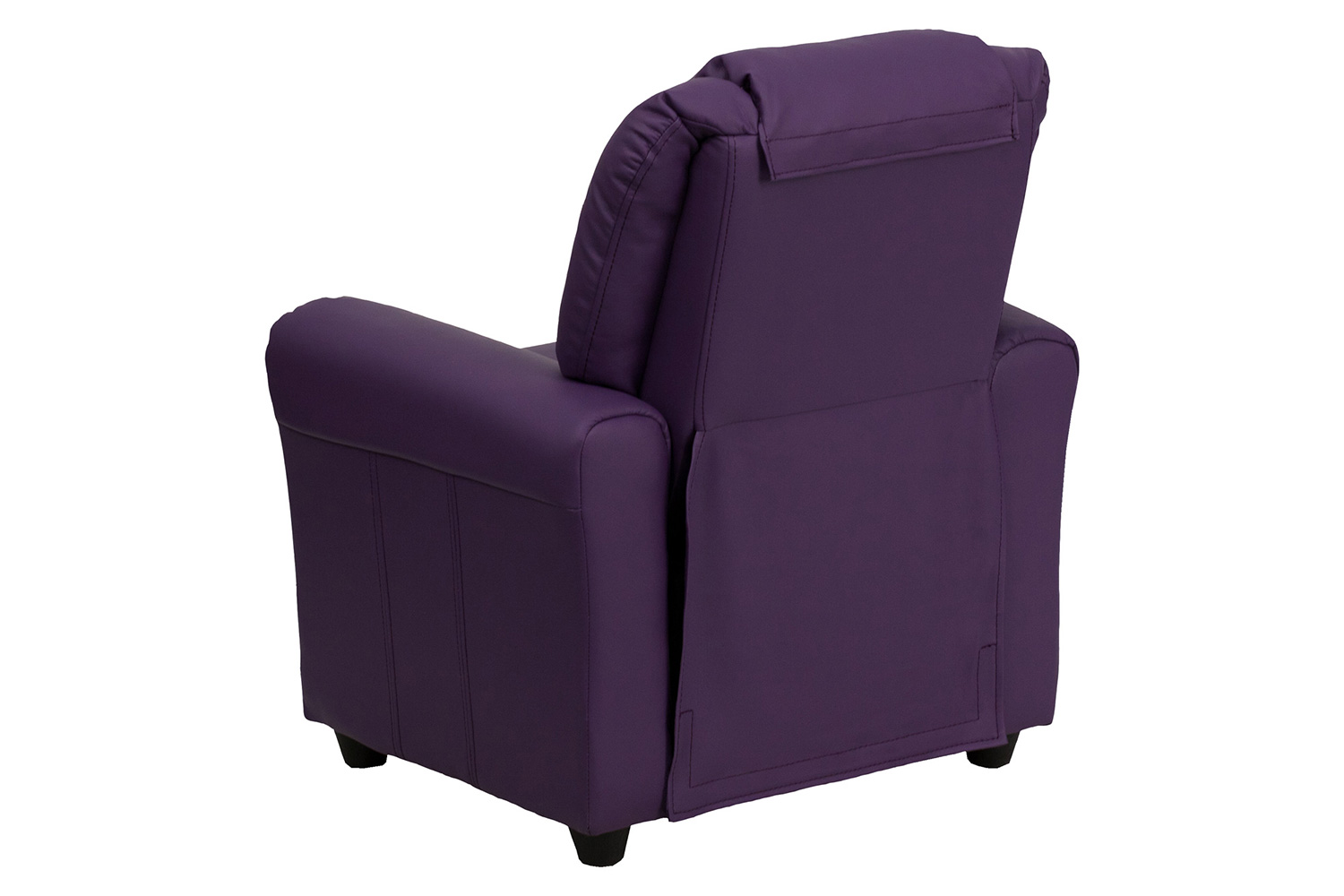 BLNK Vana Vinyl Contemporary Kids Recliner with Cup Holder and Headrest - Purple