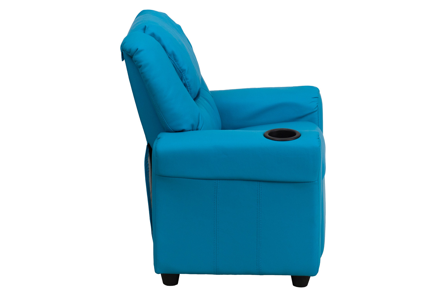 BLNK™ Vana Vinyl Contemporary Kids Recliner with Cup Holder and Headrest - Turquoise