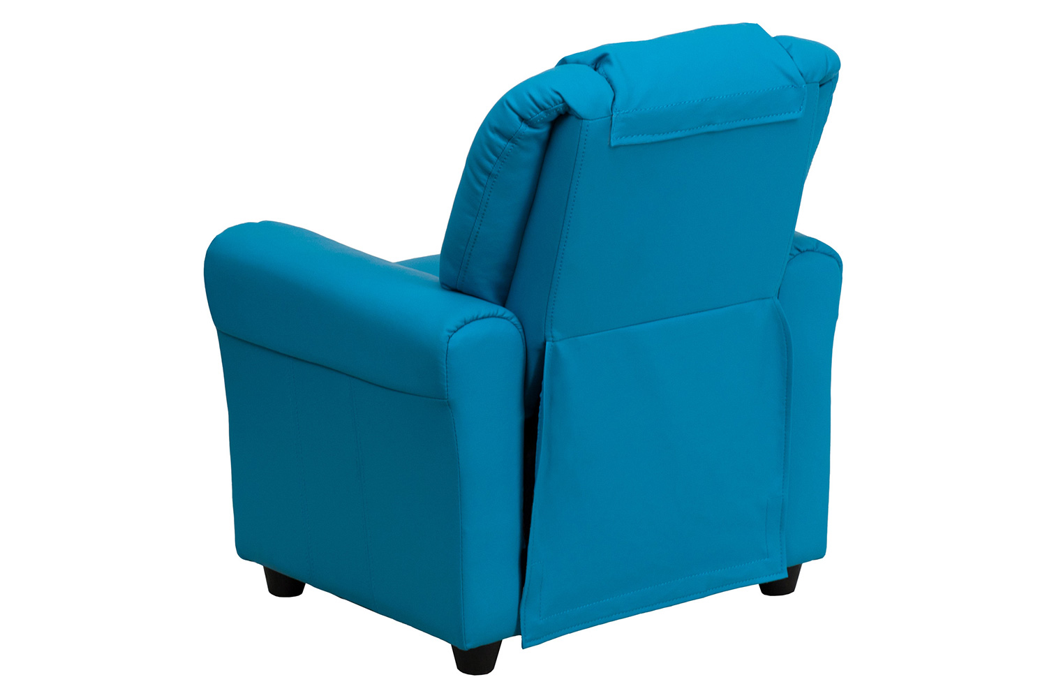 BLNK™ Vana Vinyl Contemporary Kids Recliner with Cup Holder and Headrest - Turquoise