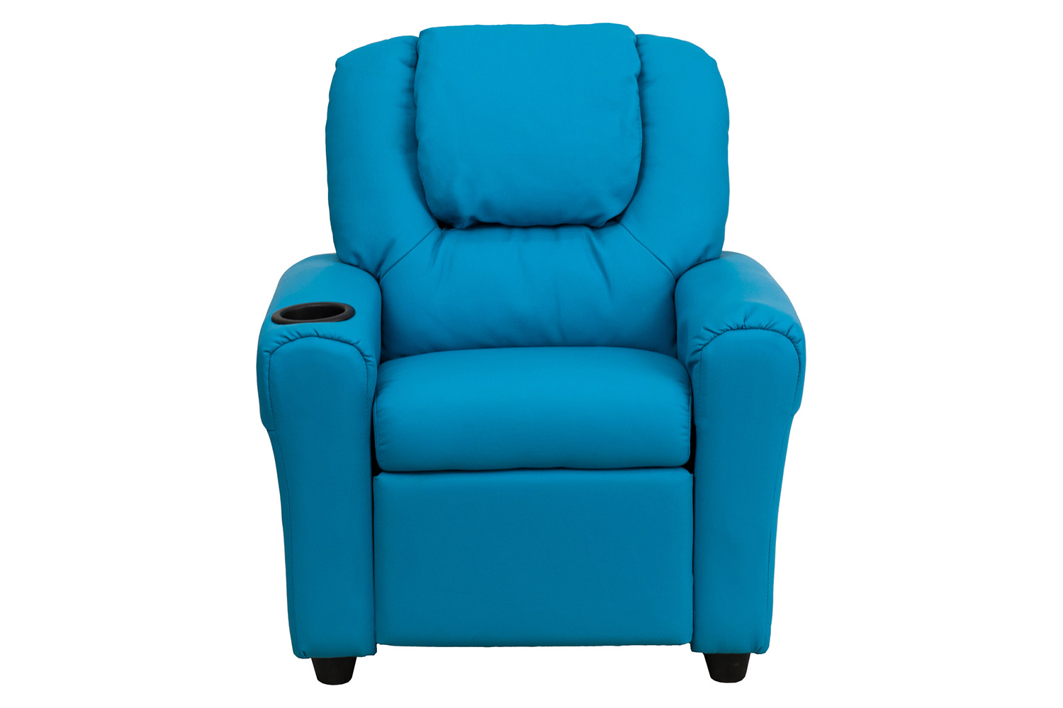 BLNK™ Vana Vinyl Contemporary Kids Recliner with Cup Holder and Headrest - Turquoise