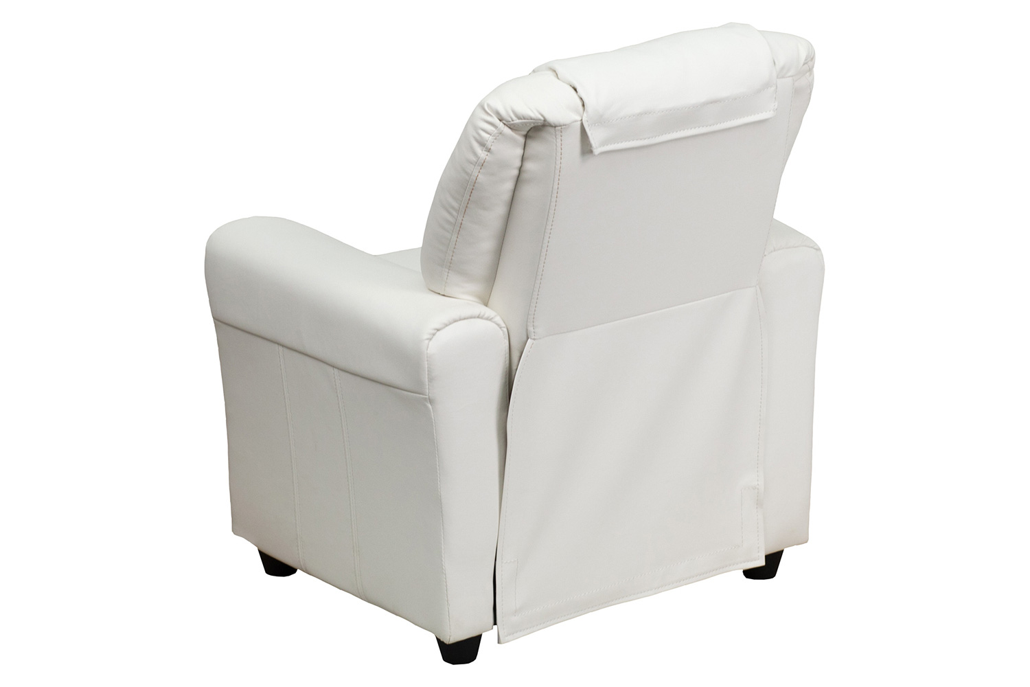 BLNK™ Vana Vinyl Contemporary Kids Recliner with Cup Holder and Headrest - White