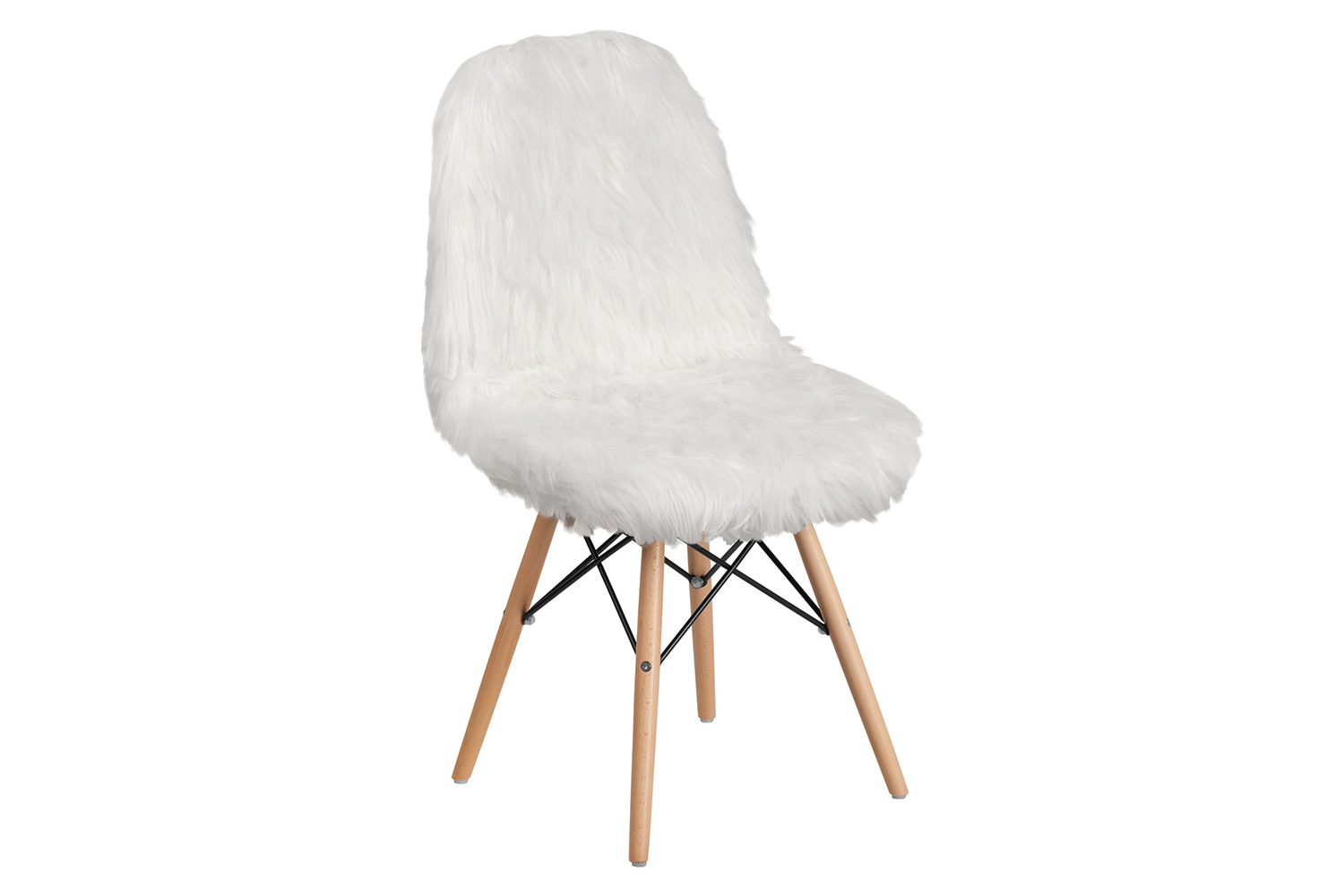 BLNK™ Calvin Shaggy Dog Accent Chair - White