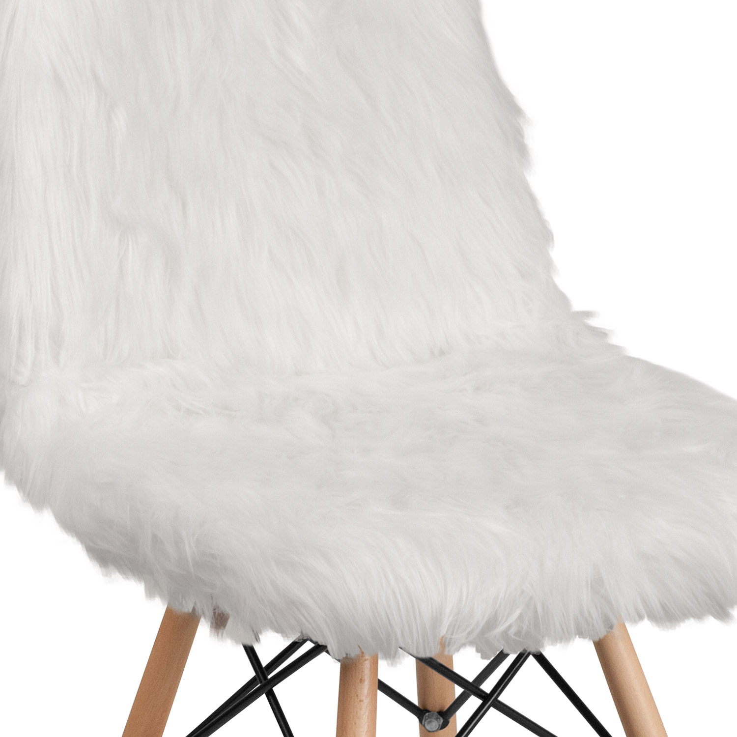 BLNK™ Calvin Shaggy Dog Accent Chair - White