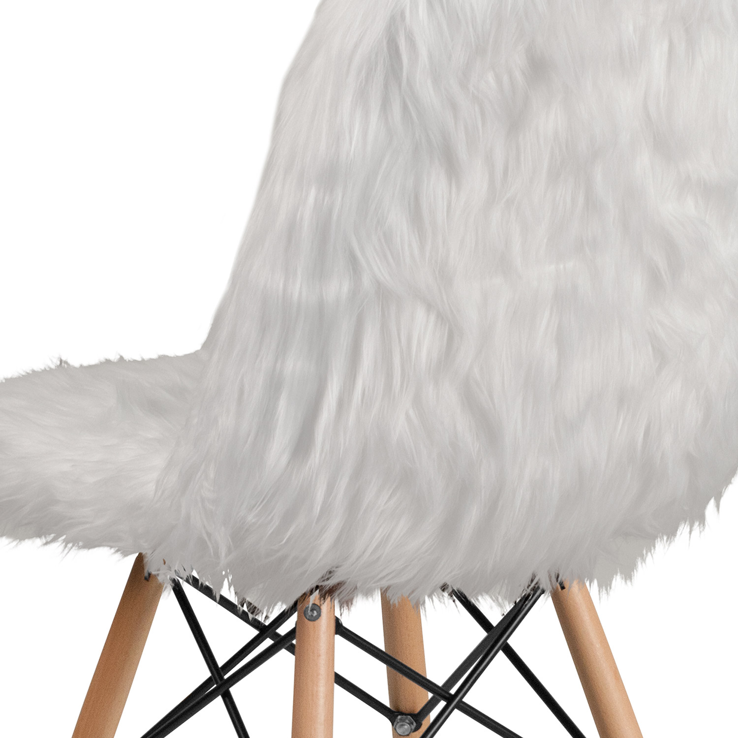 BLNK™ Calvin Shaggy Dog Accent Chair - White