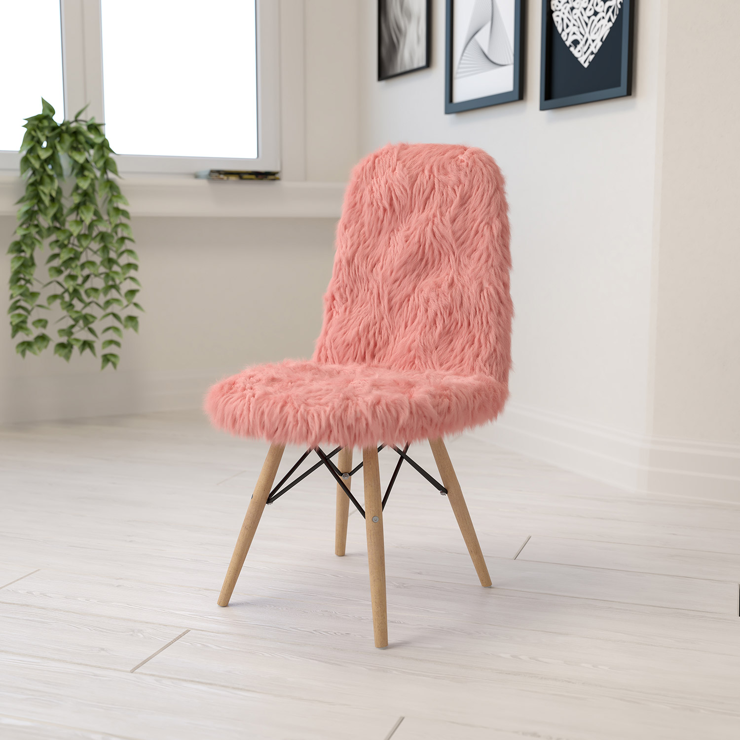 BLNK Calvin Shaggy Dog Accent Chair