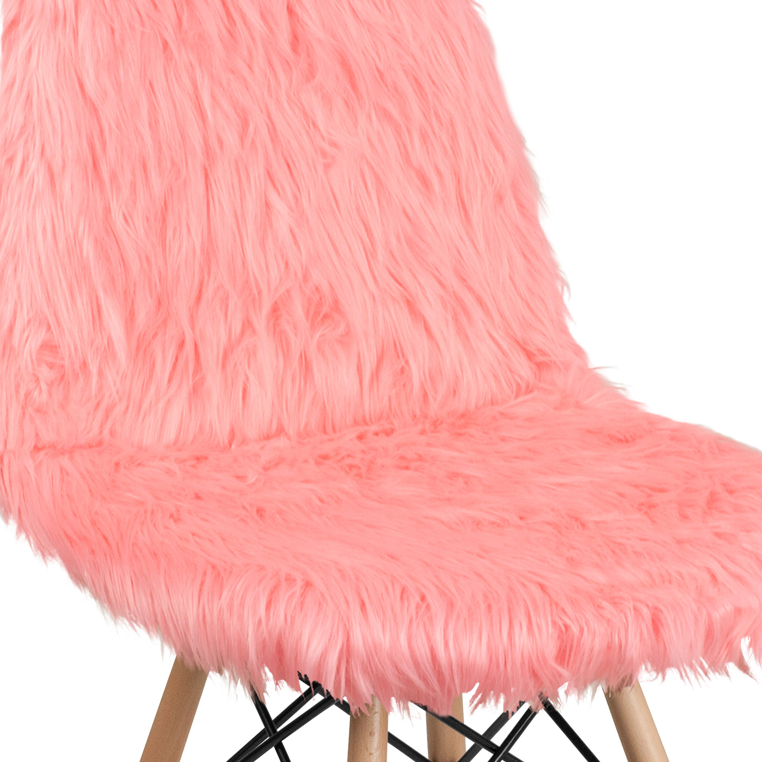 BLNK™ Calvin Shaggy Dog Accent Chair - Pink