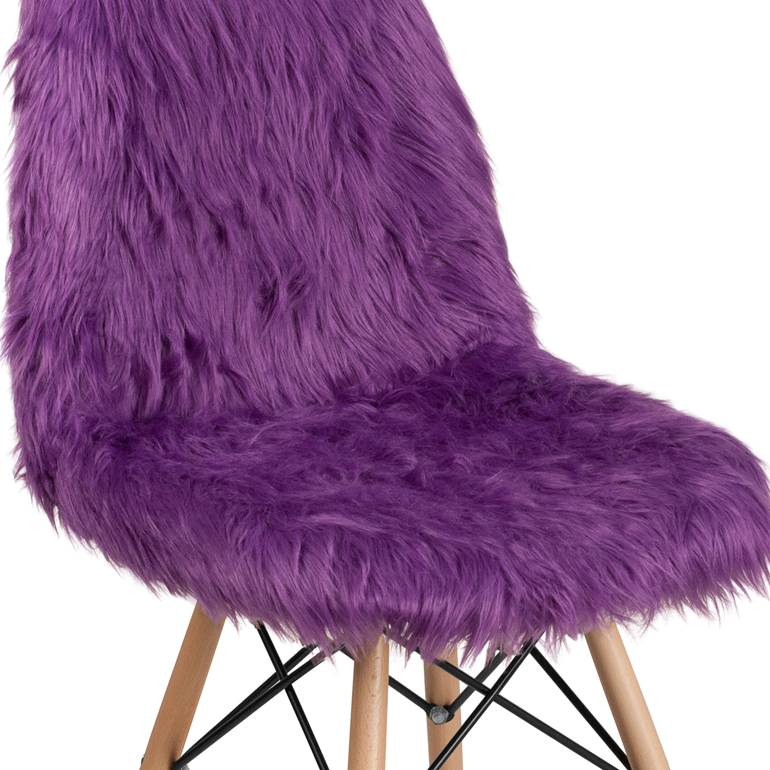 BLNK™ Calvin Shaggy Dog Accent Chair - Purple