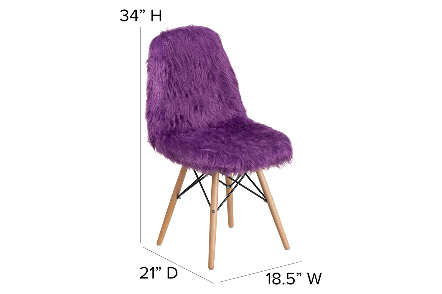 BLNK™ Calvin Shaggy Dog Accent Chair - Purple