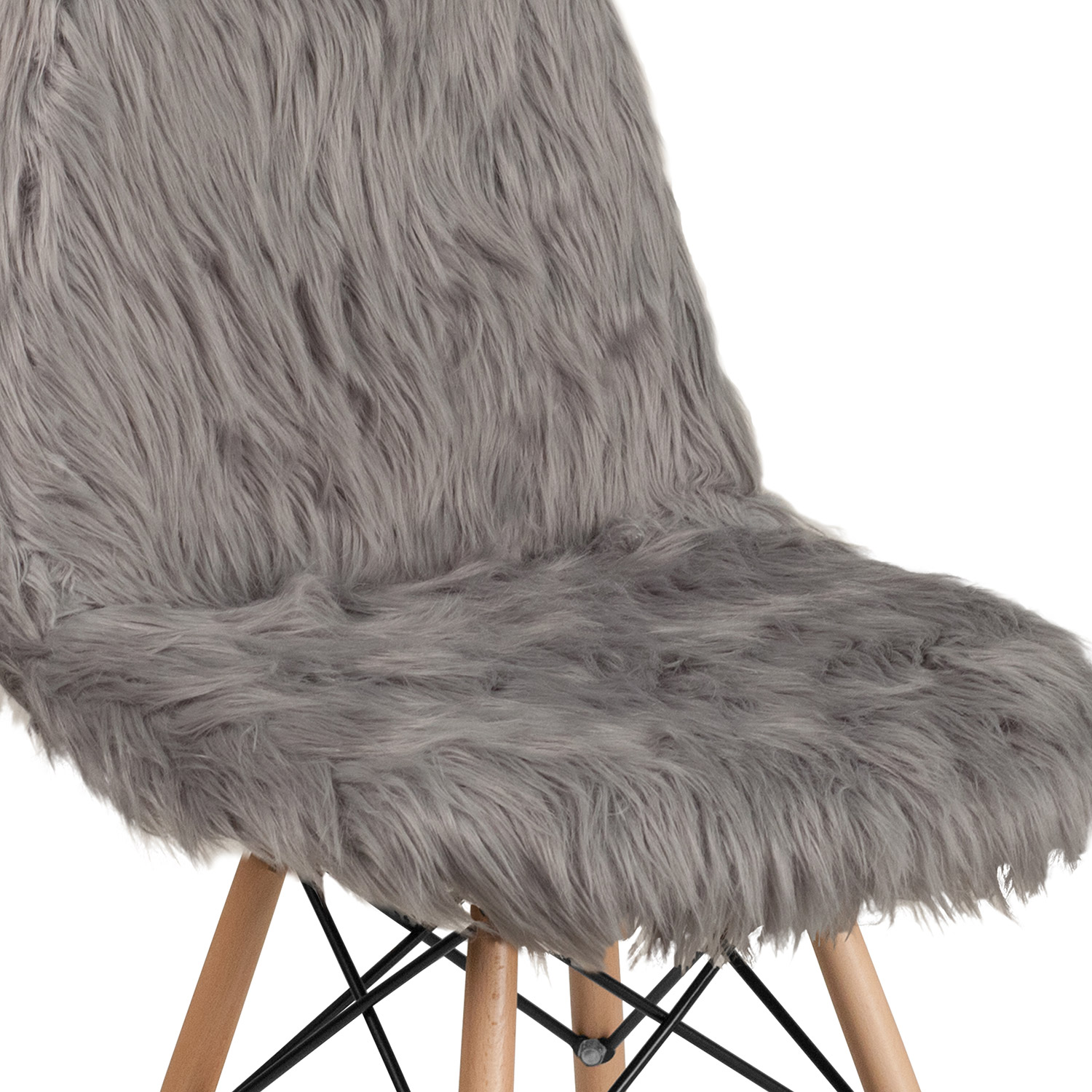 BLNK™ Calvin Shaggy Dog Accent Chair - Charcoal Gray