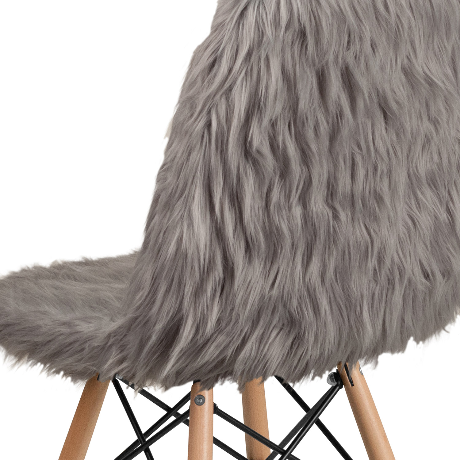 BLNK™ Calvin Shaggy Dog Accent Chair - Charcoal Gray