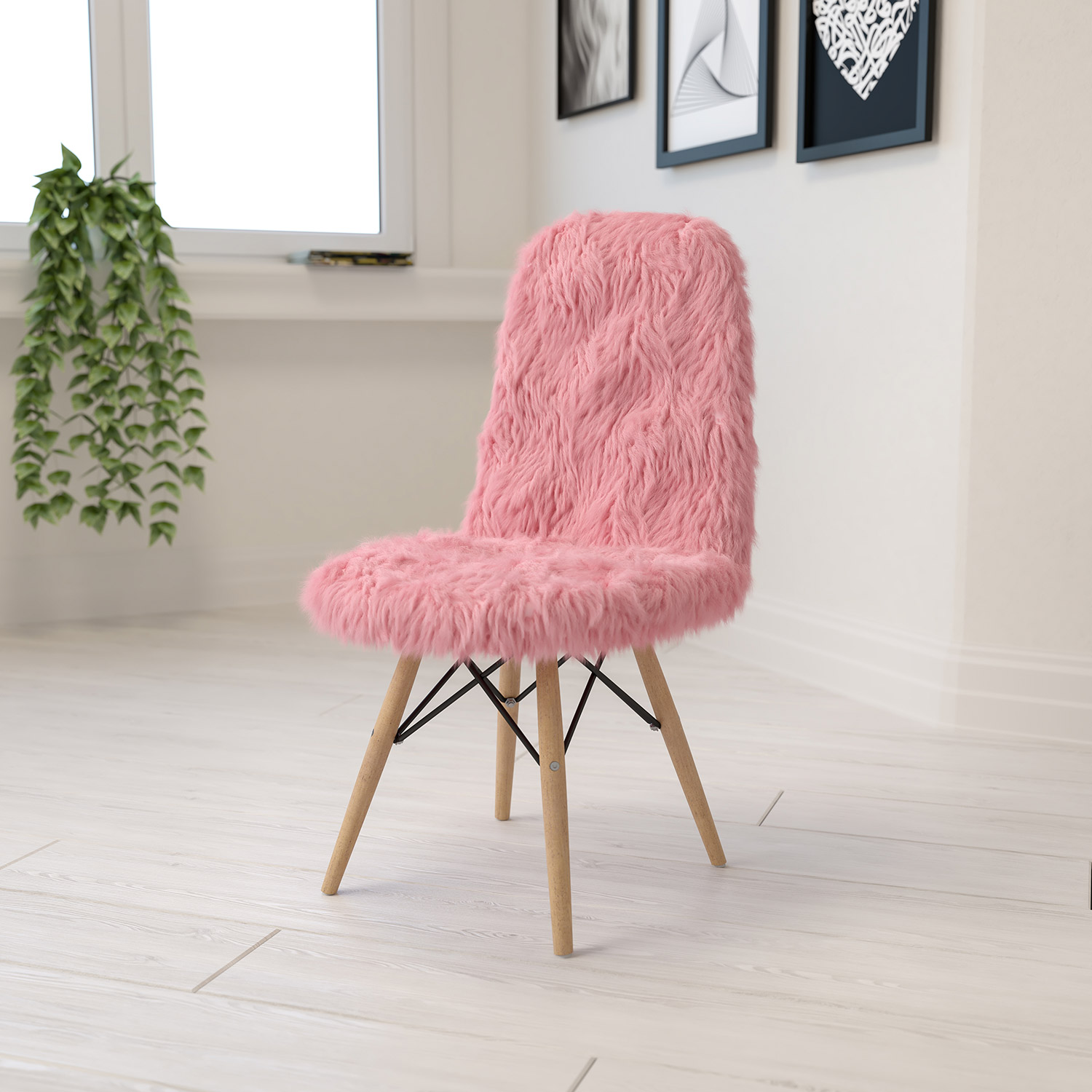 BLNK Calvin Shaggy Dog Accent Chair