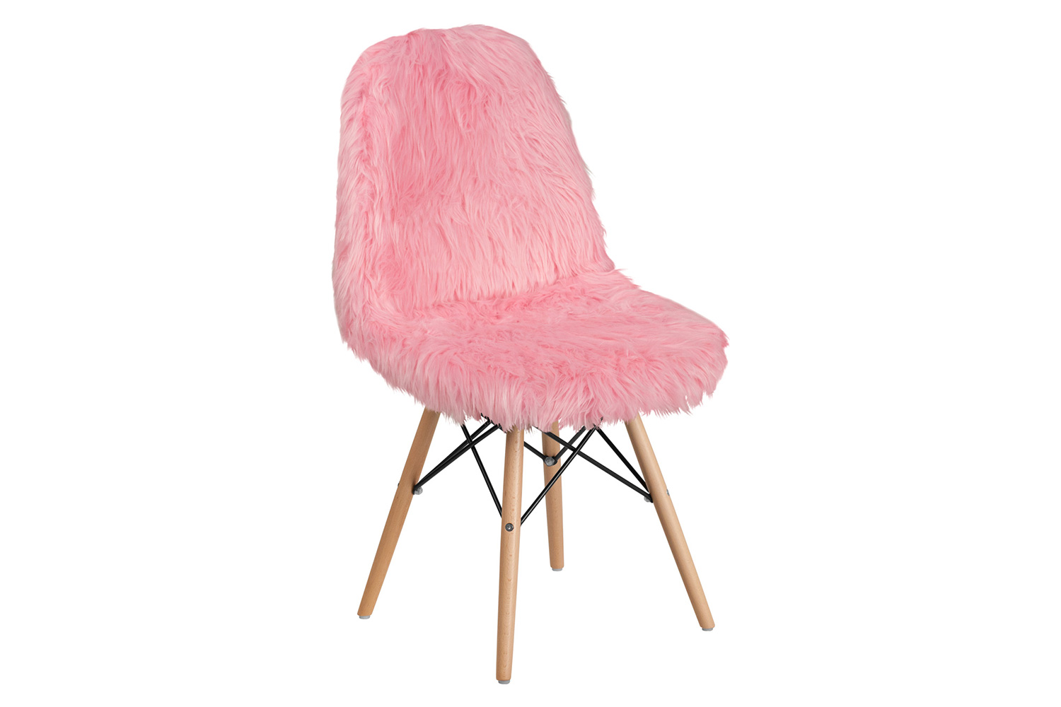 BLNK™ Calvin Shaggy Dog Accent Chair - Light Pink