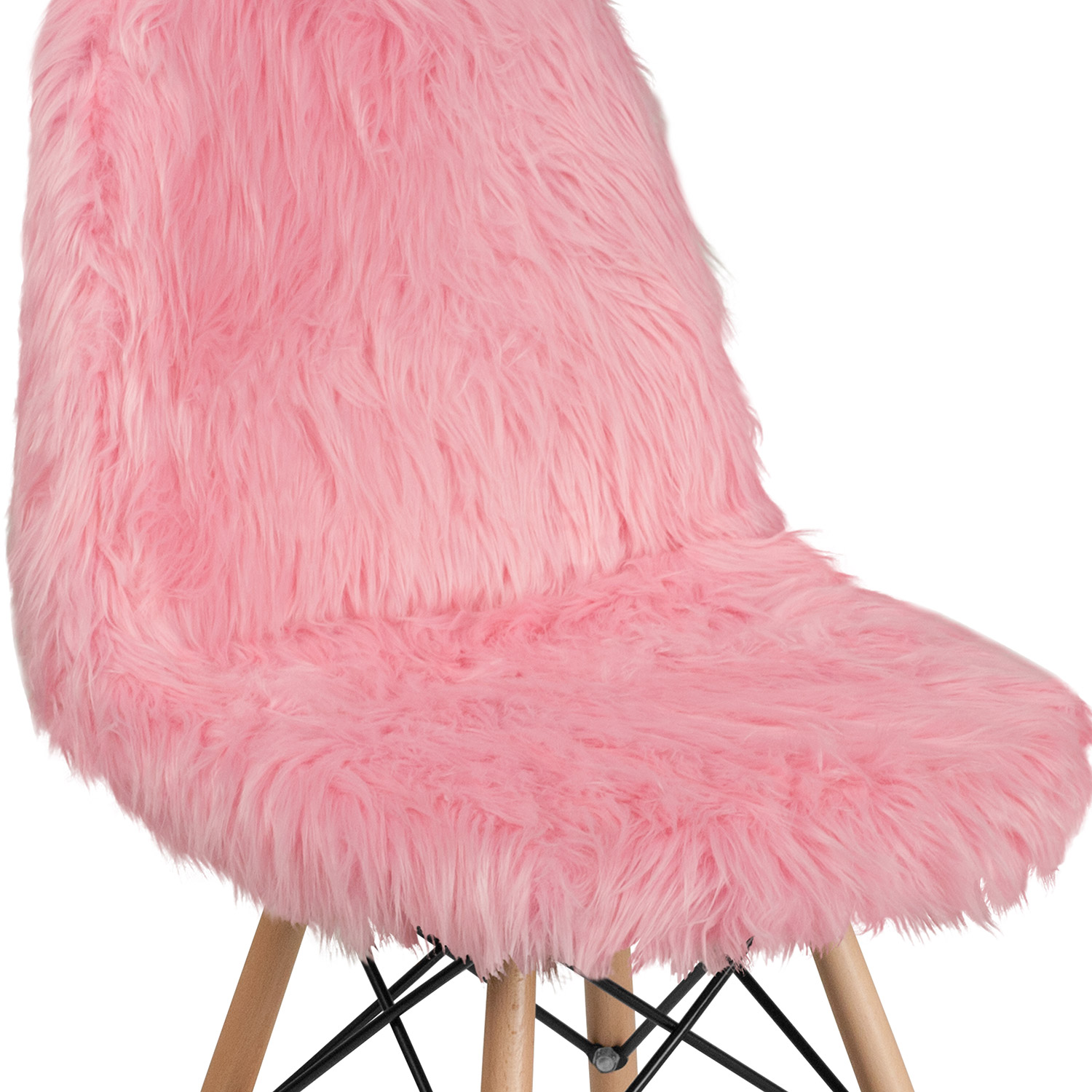 BLNK™ Calvin Shaggy Dog Accent Chair - Light Pink