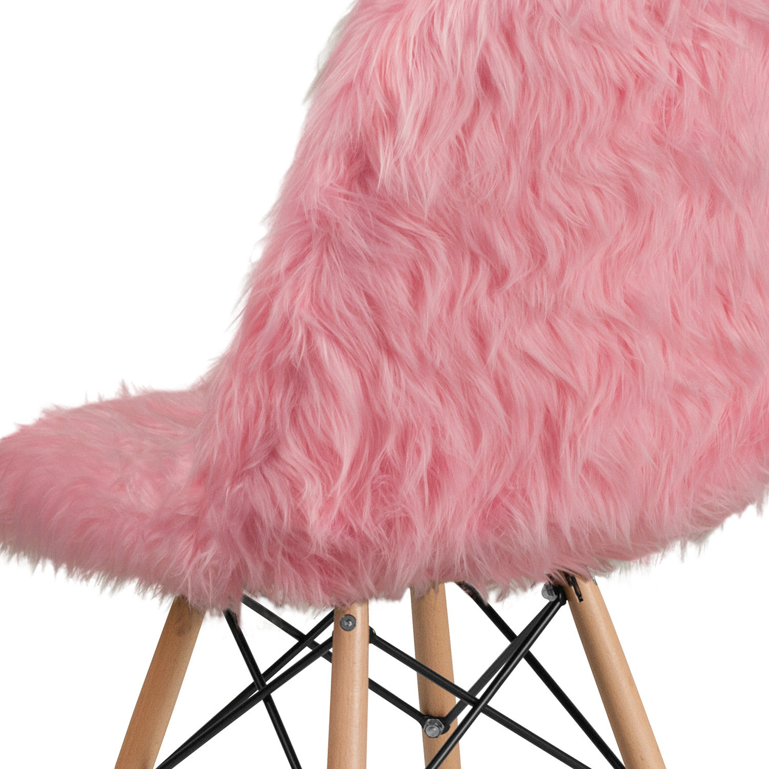 BLNK™ Calvin Shaggy Dog Accent Chair - Light Pink