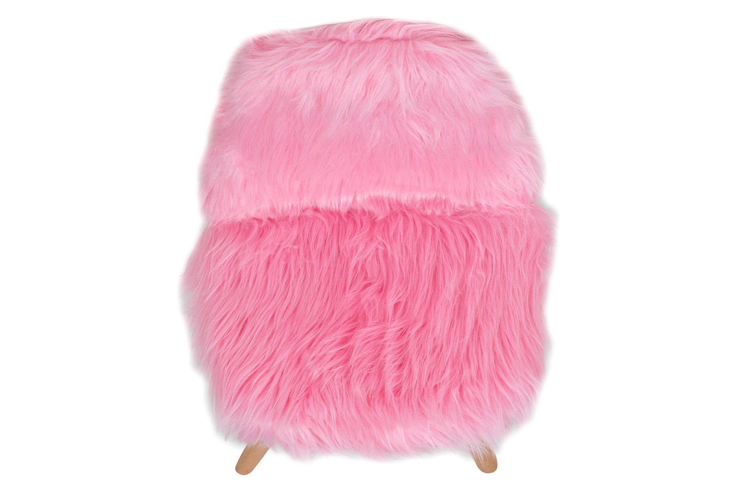 BLNK Cody Shaggy Faux Fur Accent Chair - Light Pink