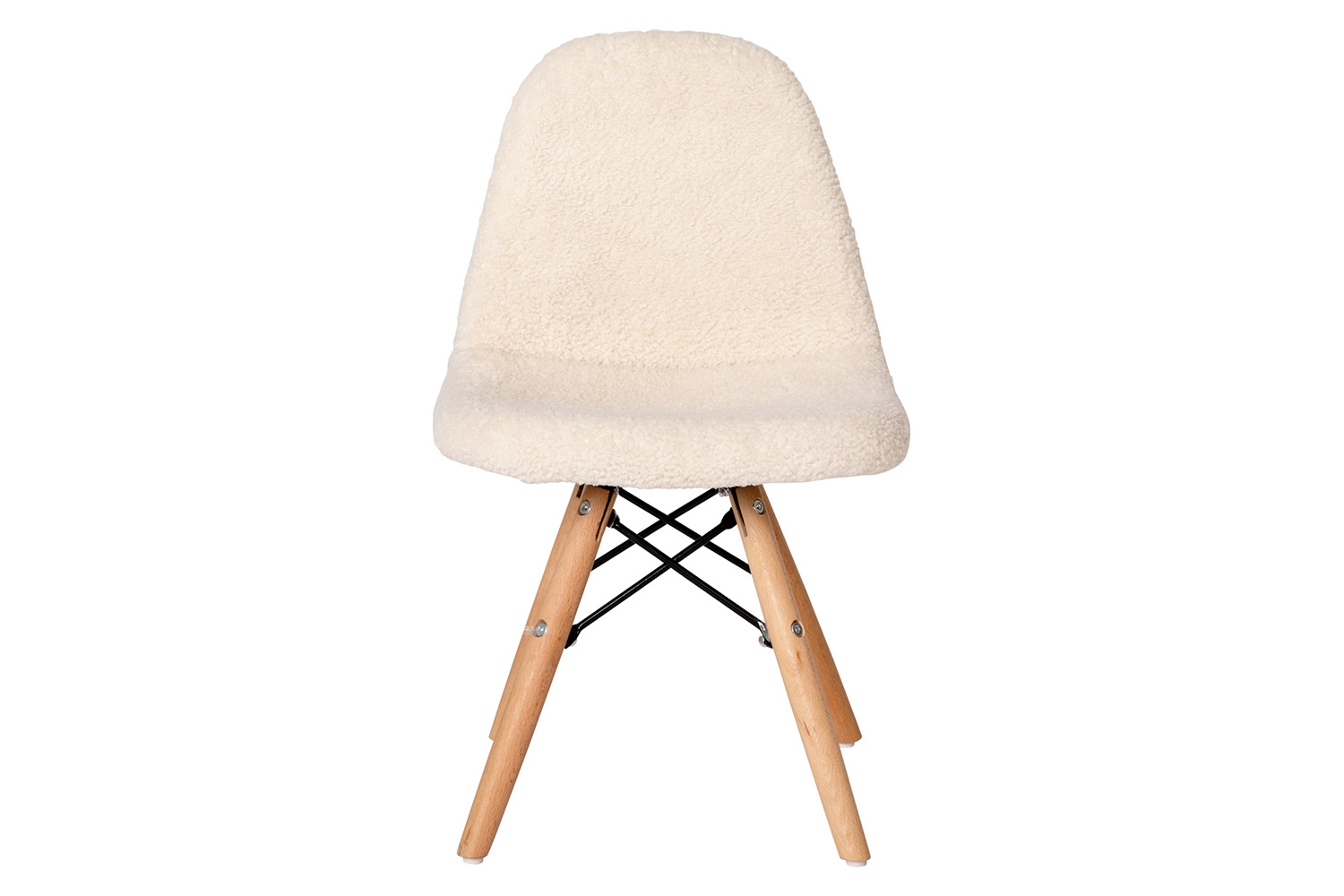 BLNK™ Zula Shearling Faux Shearling Accent Chair with Beechwood Legs - Off/White