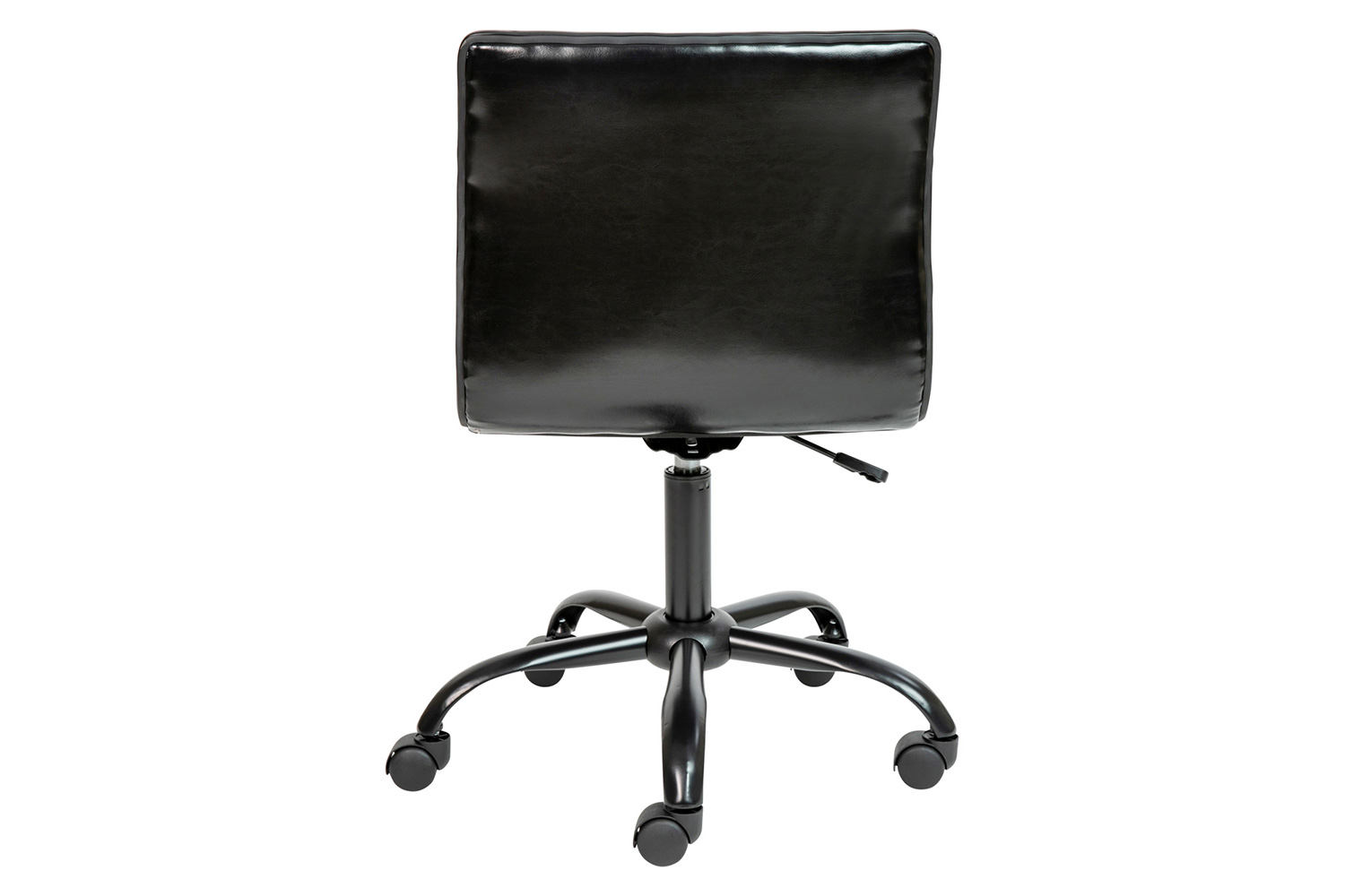 BLNK Alan Low-Back Designer Armless Ribbed Swivel Task Office Chair with Black Frame and Base - Black