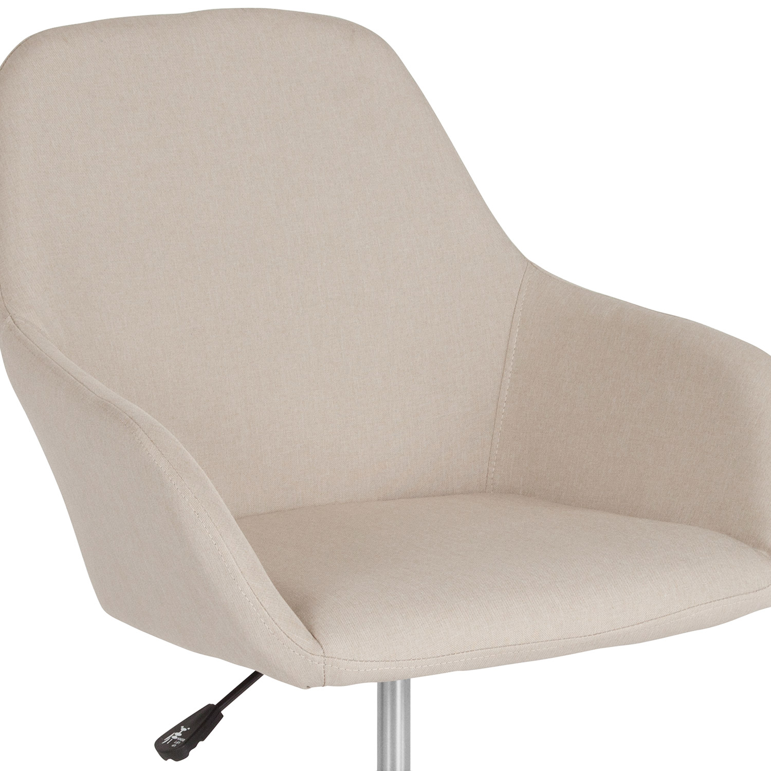 BLNK Cortana Fabric Home and Office Mid-Back Chair - Beige