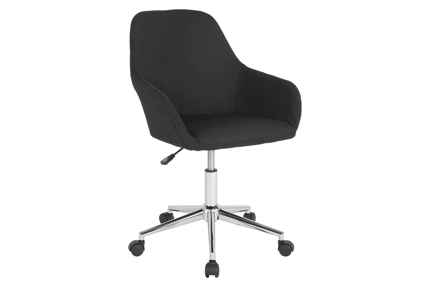 BLNK Cortana Fabric Home and Office Mid-Back Chair - Black