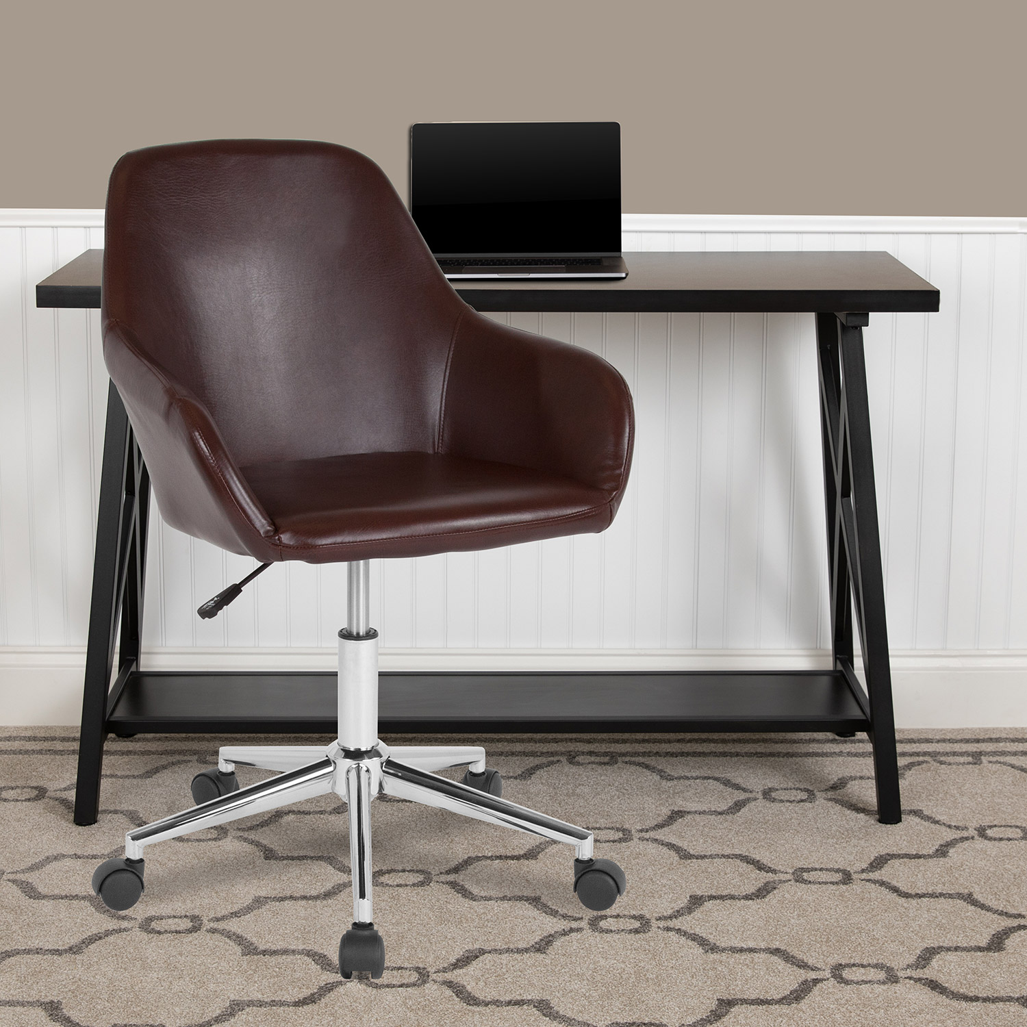 BLNK Cortana LeatherSoft Home and Office Mid-Back Chair