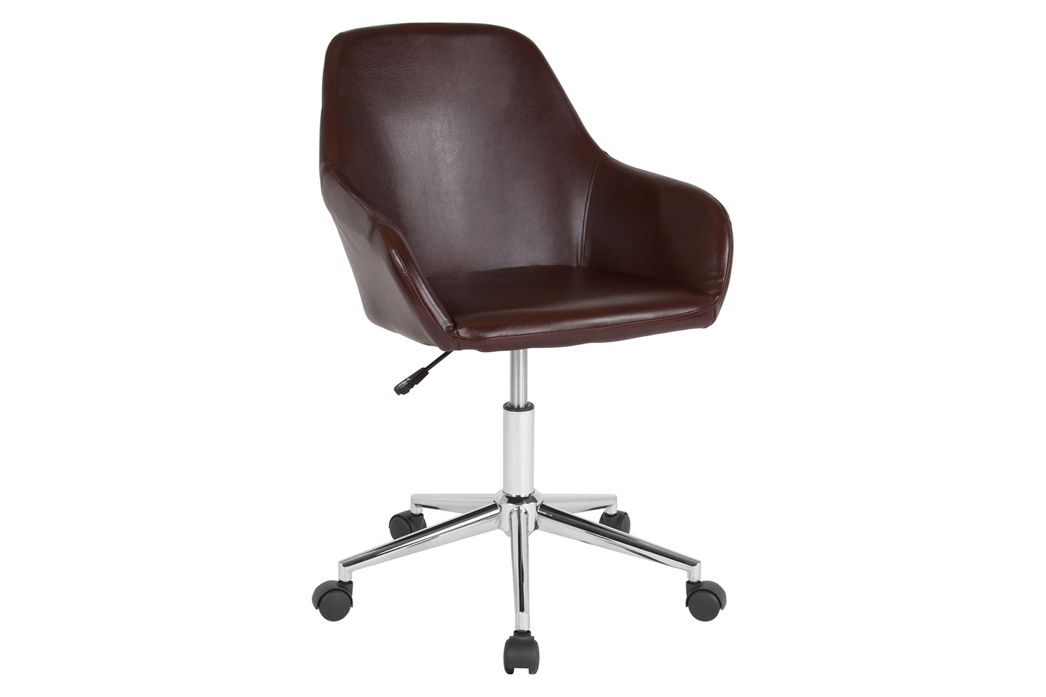 BLNK Cortana LeatherSoft Home and Office Mid-Back Chair - Brown