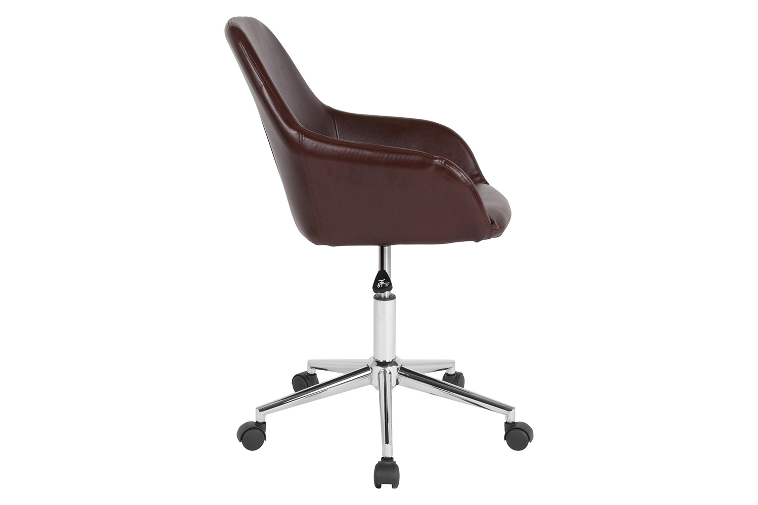 BLNK Cortana LeatherSoft Home and Office Mid-Back Chair - Brown