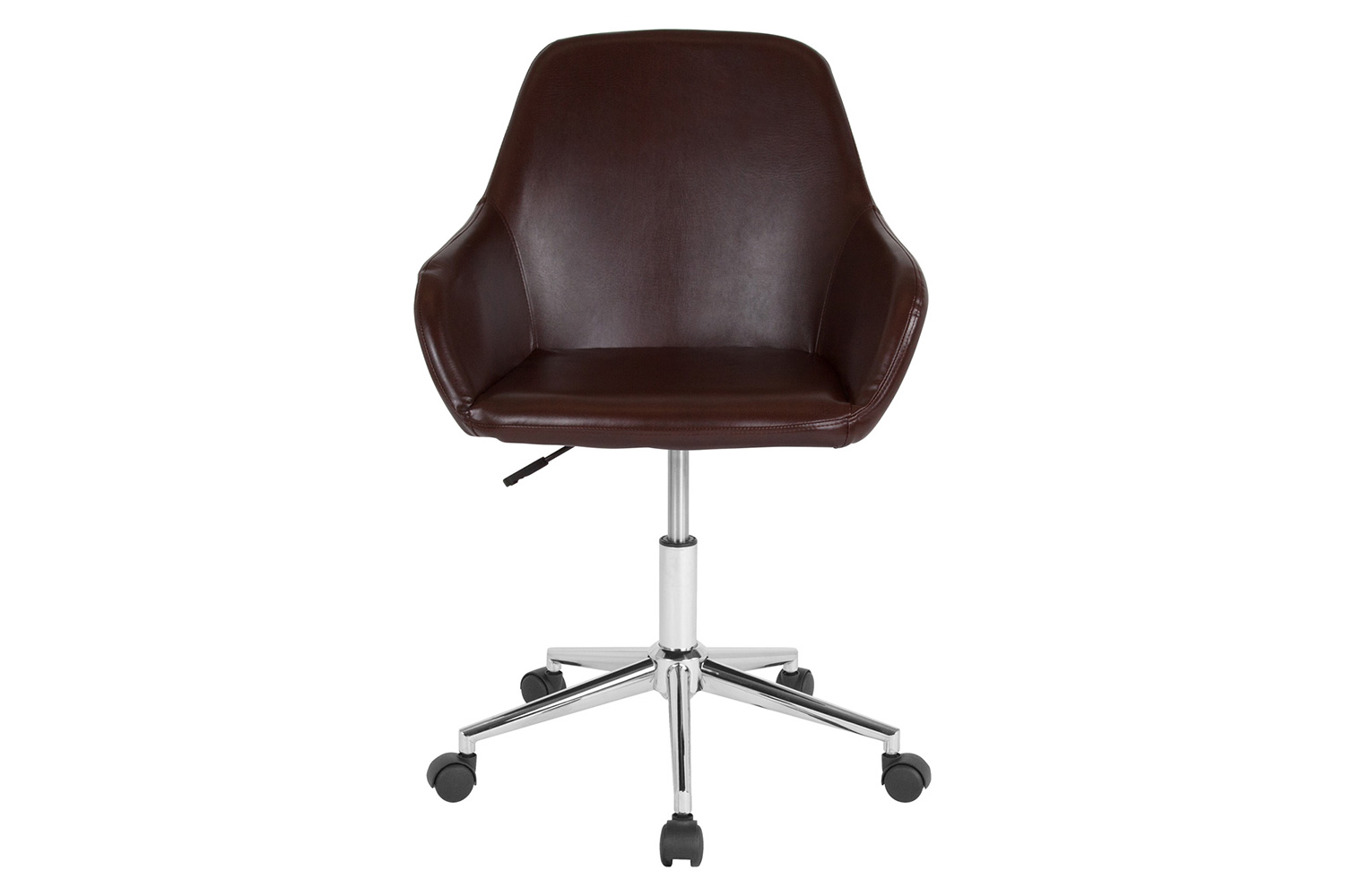 BLNK Cortana LeatherSoft Home and Office Mid-Back Chair - Brown