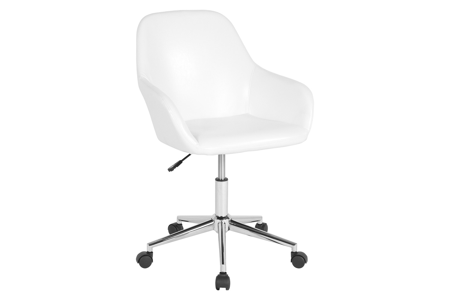 BLNK Cortana LeatherSoft Home and Office Mid-Back Chair - White