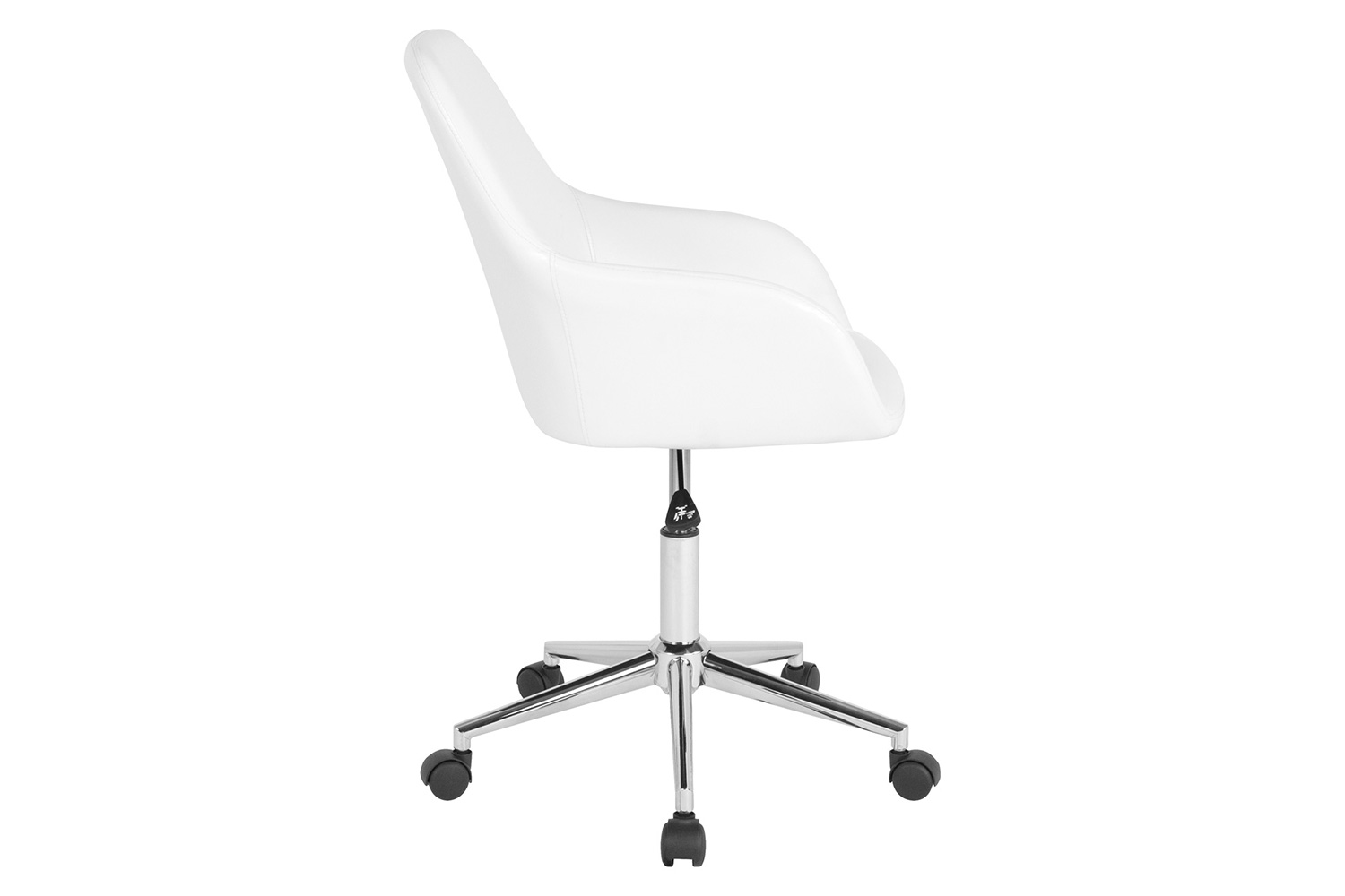 BLNK Cortana LeatherSoft Home and Office Mid-Back Chair - White