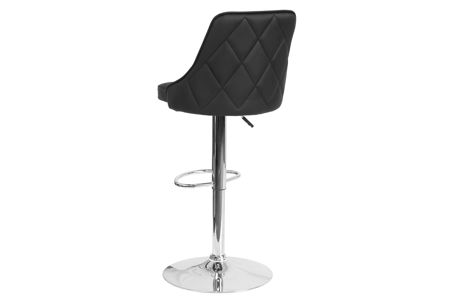 BLNK Trieste LeatherSoft Adjustable Height Bar Stool - Black