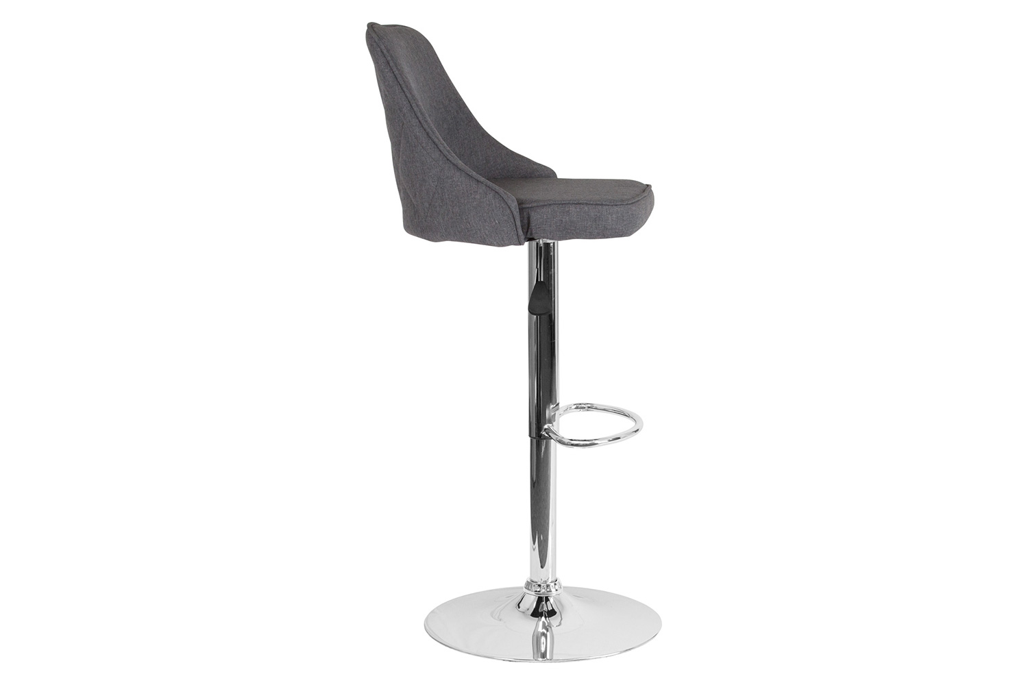 BLNK Trieste Fabric Adjustable Height Bar Stool - Dark Gray